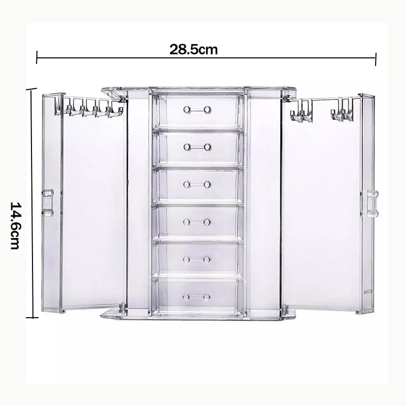 4-layer dustproof acrylic earrings ring rack hanger bracket jewelry storage box necklace bracelet storage box
4-layer dustproof acrylic earrings ring rack hanger bracket jewelry storage box necklace bracelet storage box