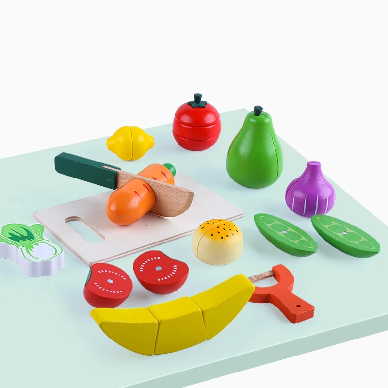 Новинка 1 шт./компл. игрушки деревянные кухонные резка фруктов и овощей