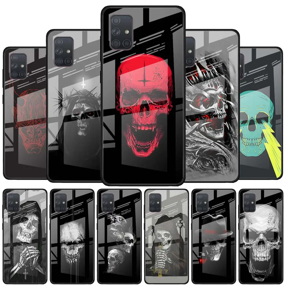 Чехол для телефона из закаленного стекла Samsung Galaxy A51 A71 A21s A31 A41 A30 A50 A70 A81 A91 A01 M31 M21