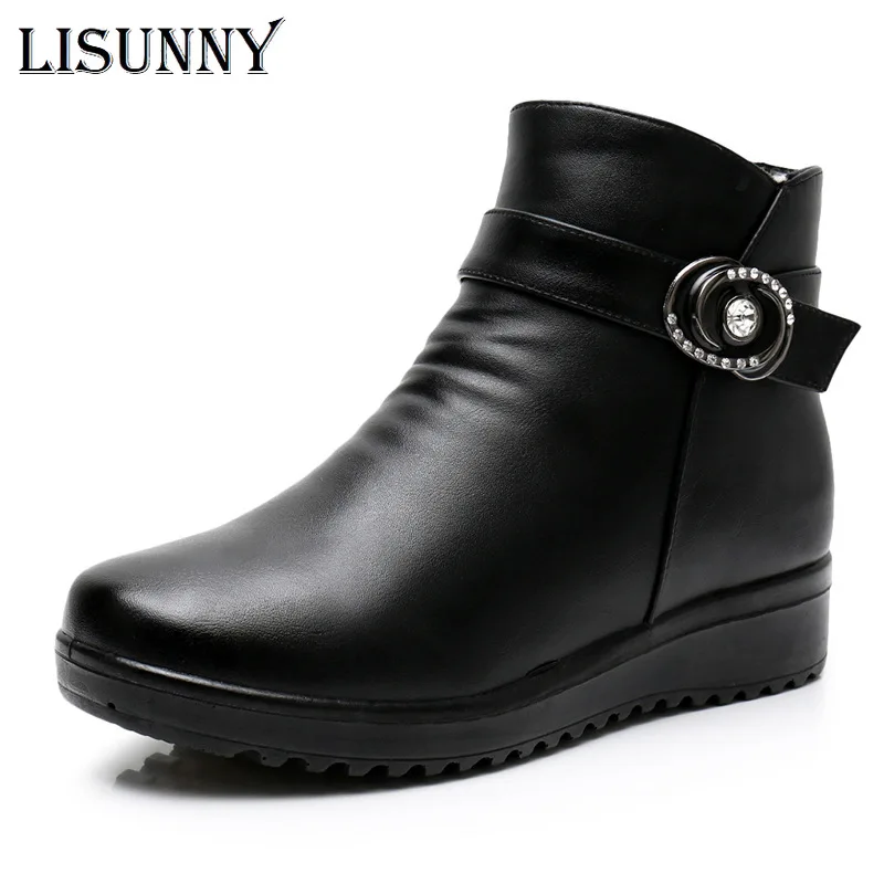 Женские зимние ботинки LISUNNY 2021, Зимние ботильоны на плоской подошве, женская теплая обувь на платформе, кожаные ботинки с толстым мехом
Женские зимние ботинки LISUNNY 2021, Зимние ботильоны на плоской подошве, женская теплая обувь на платформе, кожаные ботинки с толстым мехом