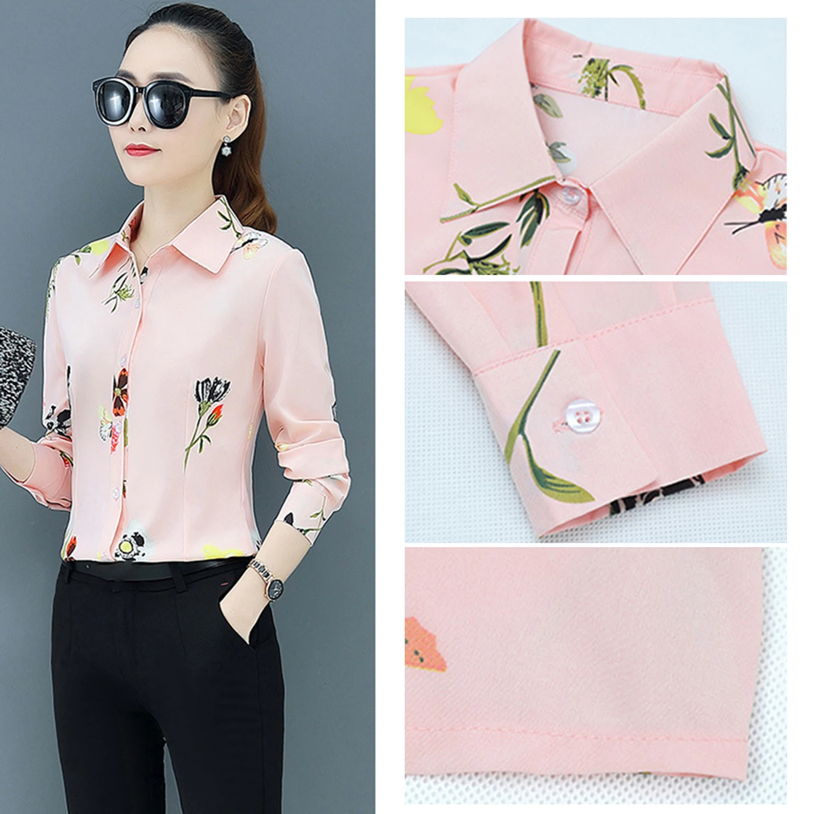 blouse women Fashion Long Sleeve women blouse Turn Down Collar Butterfly Floral Print Shirt Blouse blusas mujer de moda 2020
blouse women Fashion Long Sleeve women blouse Turn Down Collar Butterfly Floral Print Shirt Blouse blusas mujer de moda 2020