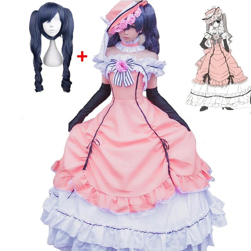 Black Butler Sleeveless Lace Maid Cut Full Dress Uniform Outfit Anime Cosplay Princess Costumes
Black Butler Sleeveless Lace Maid Cut Full Dress Uniform Outfit Anime Cosplay Princess Costumes