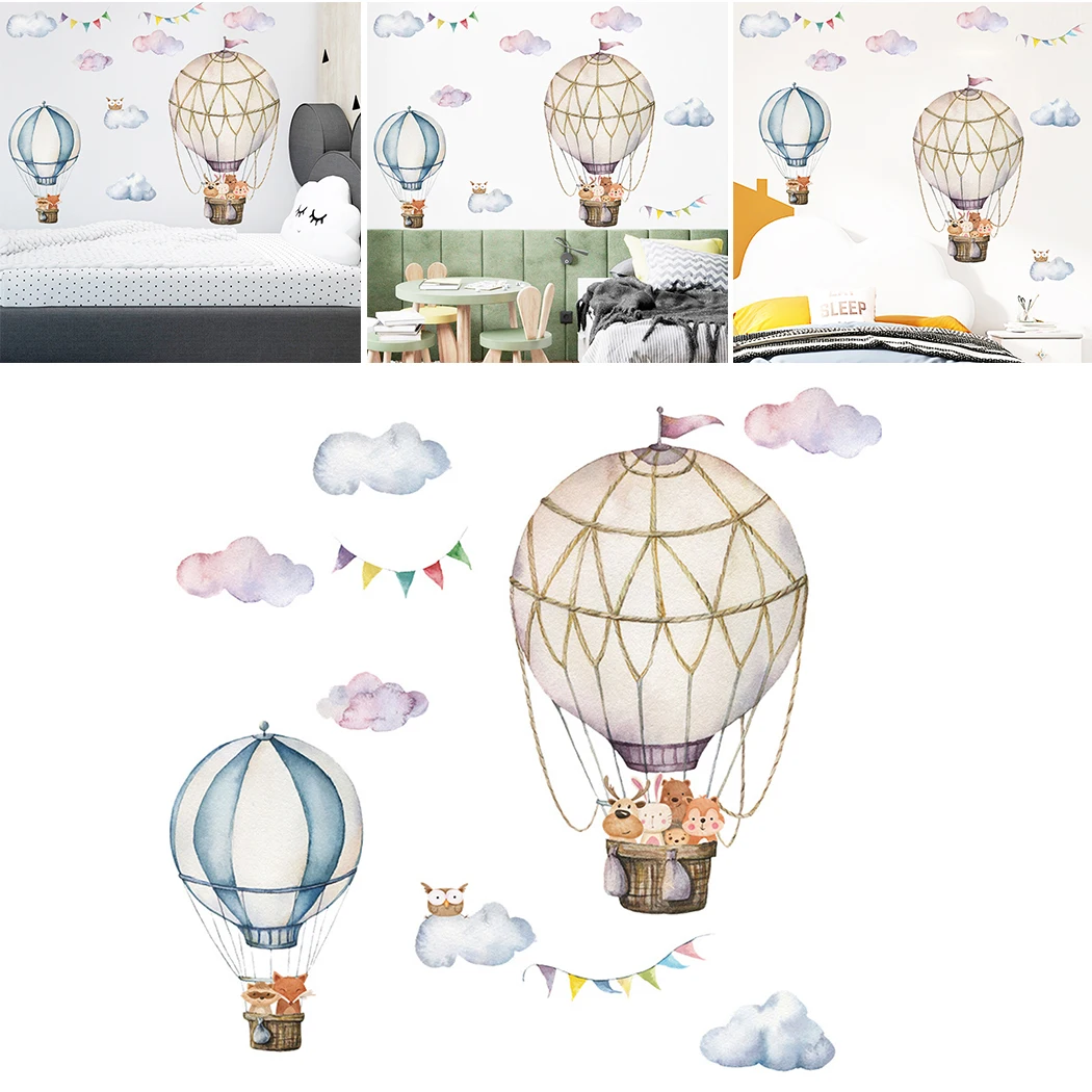 Wall Sticker Colorful Hot Air Balloon Cloud Rain PVC Wall Decal Sticker Kids Baby Room Children's Room Wallpaper
Wall Sticker Colorful Hot Air Balloon Cloud Rain PVC Wall Decal Sticker Kids Baby Room Children's Room Wallpaper