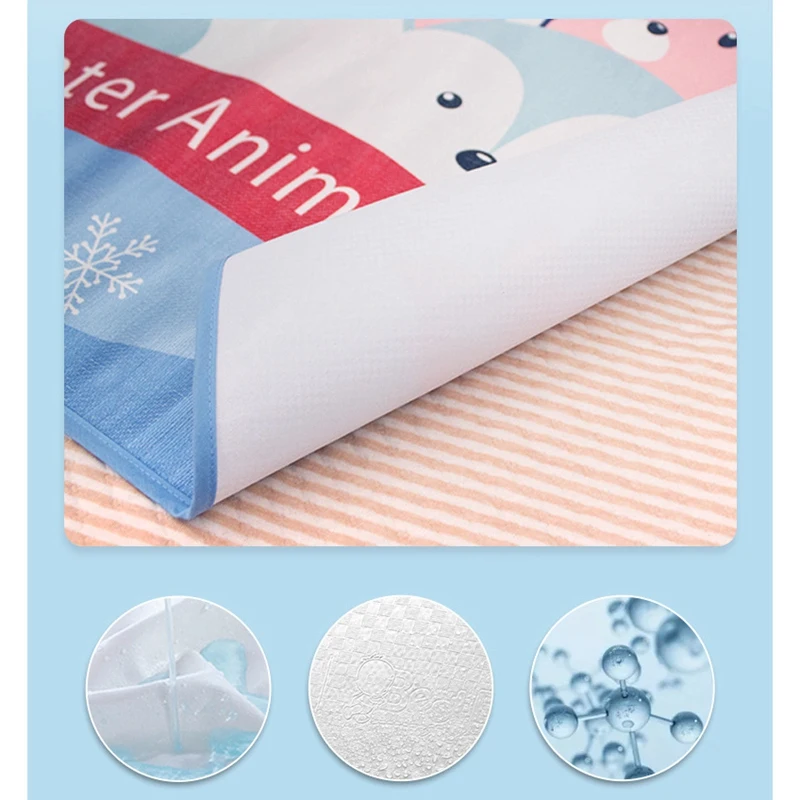 Baby Cool Mat Pillow Set Animals Pattern Baby Bed Pad Breathable Sleeping Crib Mattress Urine Pad for Newborn Toddler
Baby Cool Mat Pillow Set Animals Pattern Baby Bed Pad Breathable Sleeping Crib Mattress Urine Pad for Newborn Toddler