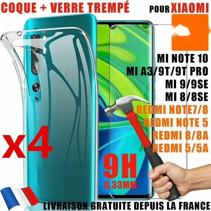 Coque For Xiaomi REDMI NOTE 6 7 8 T 9 Pro Verre tremp Mi 11 10 10T 9 T SE Lite 8
Coque For Xiaomi REDMI NOTE 6 7 8 T 9 Pro Verre tremp Mi 11 10 10T 9 T SE Lite 8