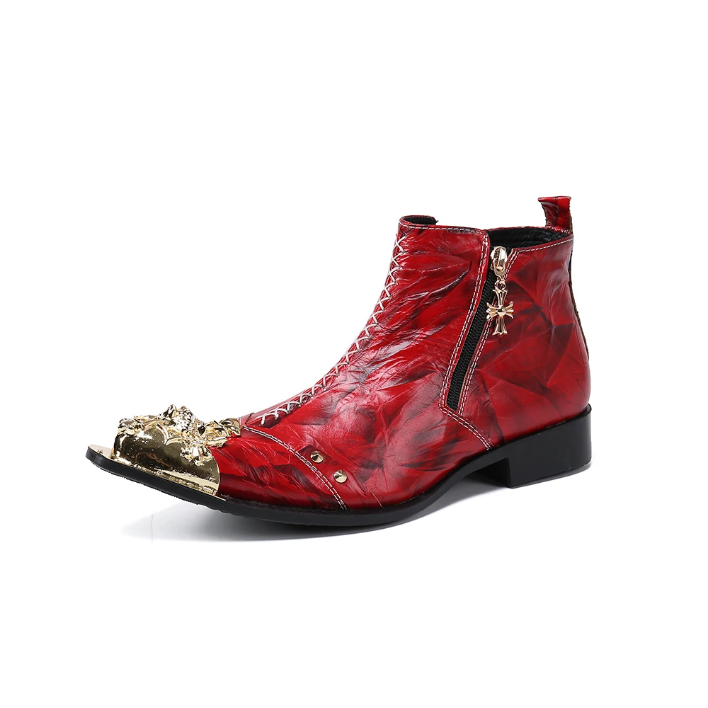 YIHONGMEIQI Men's new luxury Martin boots, high quality men's leather boots, laceless, metal head, red shoes, fashionable boots
YIHONGMEIQI Men's new luxury Martin boots, high quality men's leather boots, laceless, metal head, red shoes, fashionable boots