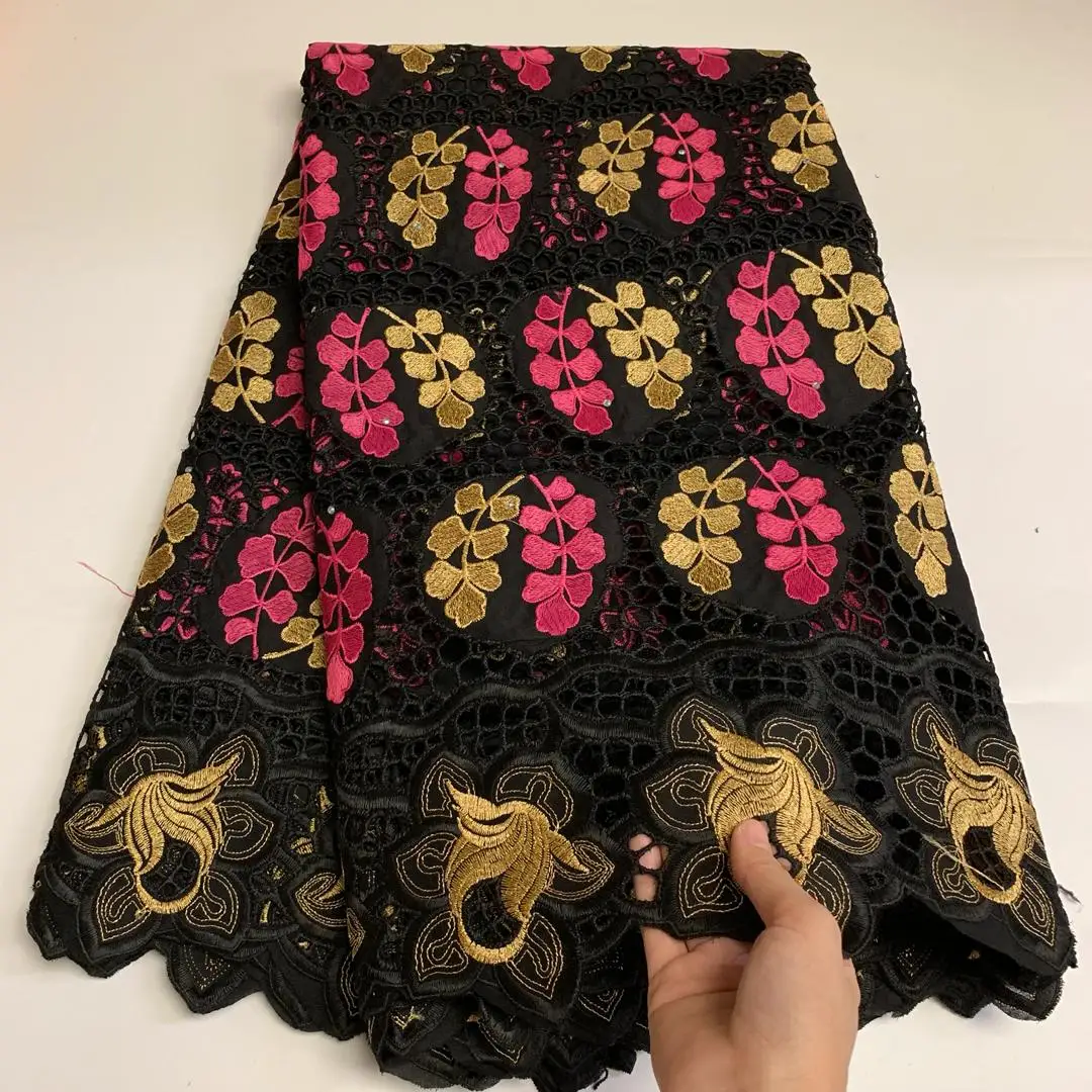 Black African Cotton Voile Lace Fabric 2021 High Quality Nigerian Swiss Voile Lace In Switzerland For Wedding Party Dress Sewing
Black African Cotton Voile Lace Fabric 2021 High Quality Nigerian Swiss Voile Lace In Switzerland For Wedding Party Dress Sewing