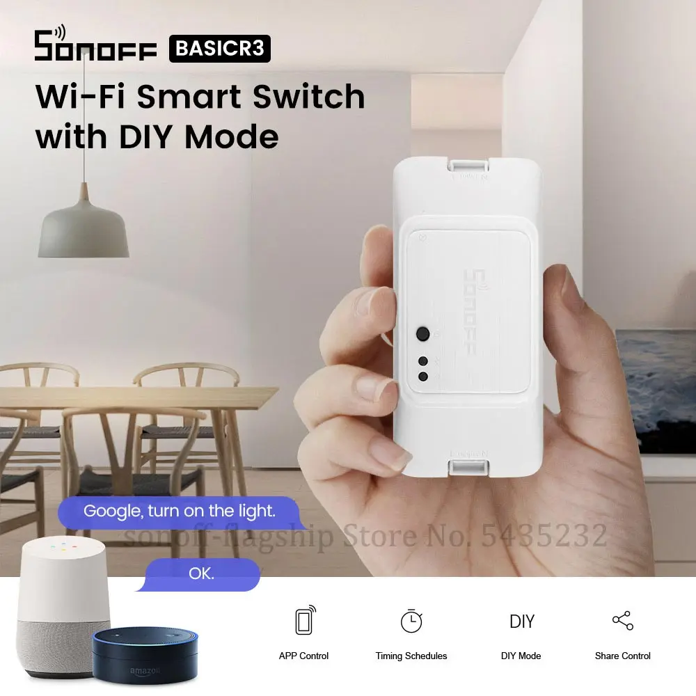 Itead SONOFF Basic R3 Wifi смарт коммутатор модуль через e Welink пульт дистанционного