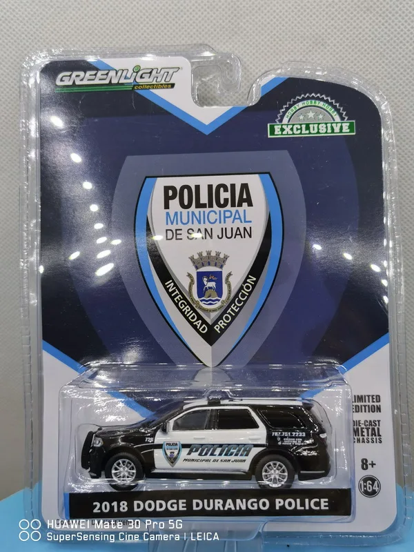 

Greenlight 1/64 2018 Dodge Durango, коллекция полицейских автомобилей, литые под давлением модели автомобилей, игрушки