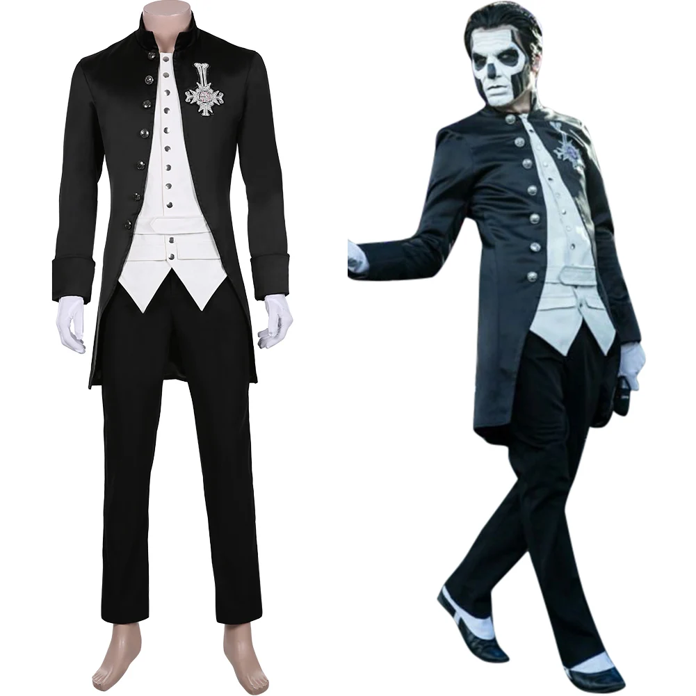 Papa Emeritus Inspired Cosplay Costume Suit Halloween Ghost B.C.Costume Band Cross Brooch
Papa Emeritus Inspired Cosplay Costume Suit Halloween Ghost B.C.Costume Band Cross Brooch