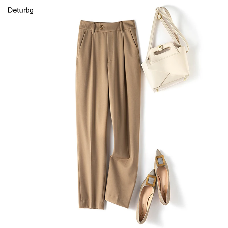 Women's Elegant Solid Color Harem Pants Korean Female High Waist Top Quality Zipped Pockets Cigarette Pants 2021 Autumn PA150
Women's Elegant Solid Color Harem Pants Korean Female High Waist Top Quality Zipped Pockets Cigarette Pants 2021 Autumn PA150