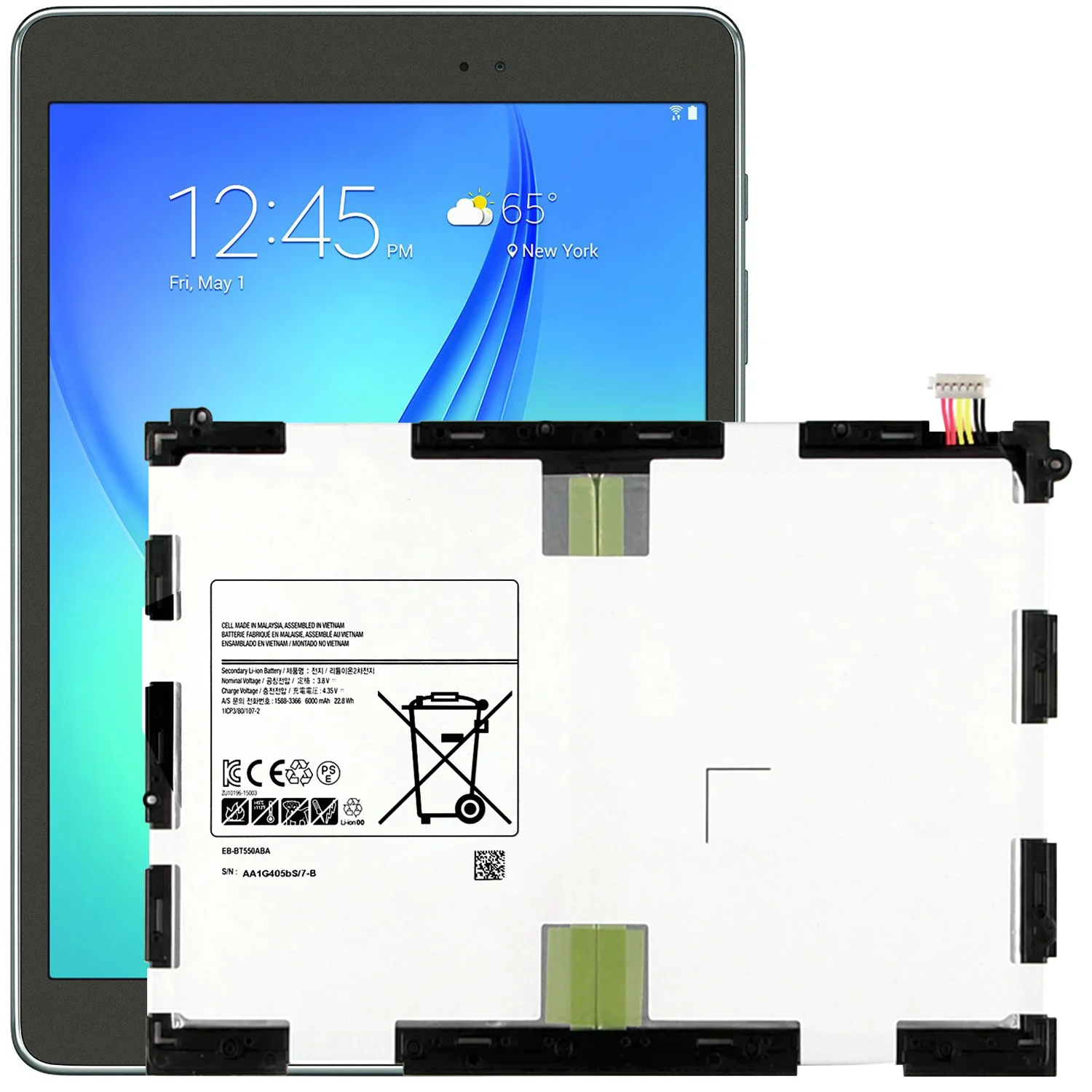 EB-BT550ABA Battery For Samsung Galaxy Tab A SM-T550 SM-T555 SM-P555M Battery EB-BT550ABE Replacement Repair Part
EB-BT550ABA Battery For Samsung Galaxy Tab A SM-T550 SM-T555 SM-P555M Battery EB-BT550ABE Replacement Repair Part