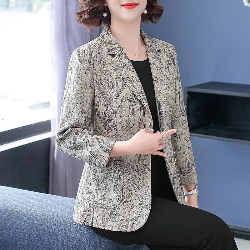 Mother's Small Suit Jacket Women 2021 New Spring And Autumn Western Style Middle-Aged And Elderly Female Temperament Top L252
Mother's Small Suit Jacket Women 2021 New Spring And Autumn Western Style Middle-Aged And Elderly Female Temperament Top L252