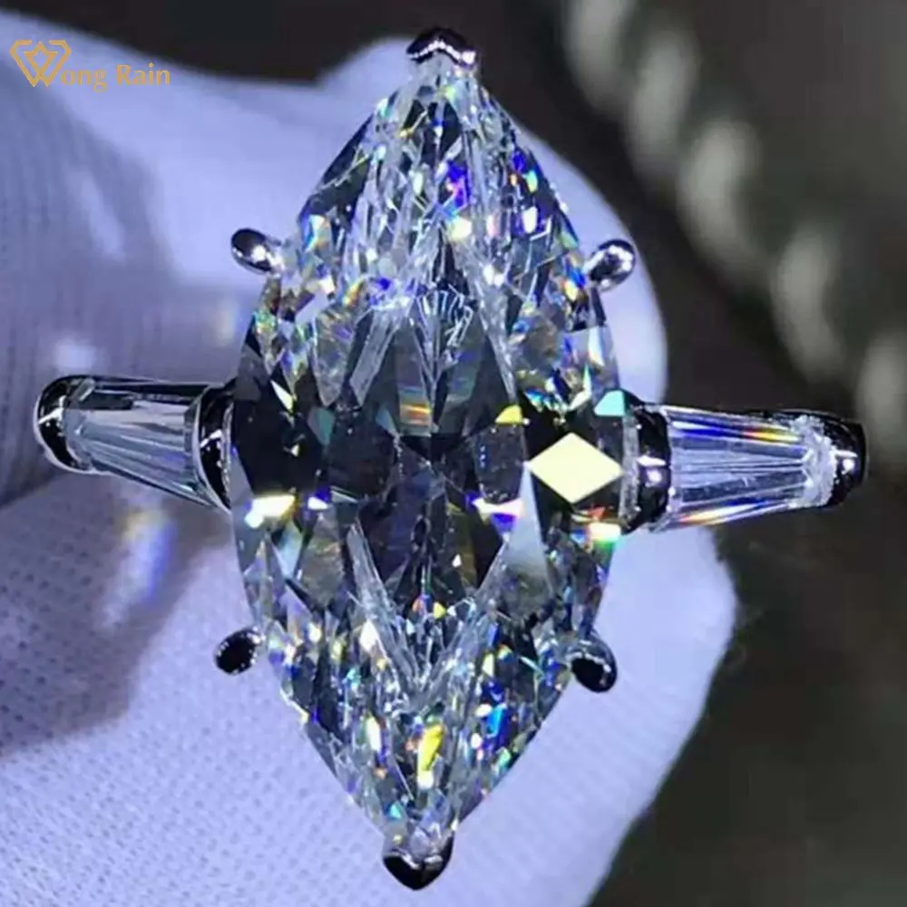 Wong Rain 925 пробы, серебряная огранка маркиза, 5 карат D, Муассанит, обручальные парные кольца, кольца на заказ, изящная Подарочная бижутерия
Wong Rain 925 пробы, серебряная огранка маркиза, 5 карат D, Муассанит, обручальные парные кольца, кольца на заказ, изящная Подарочная бижутерия
