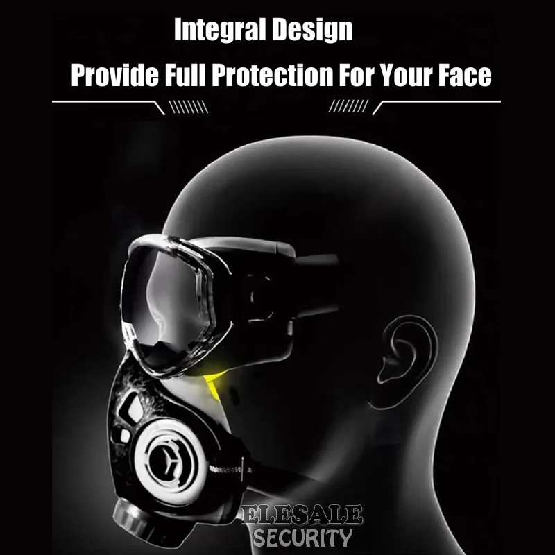 Пылезащитная маска с двойными защитными очками защита от ветра и пыли |