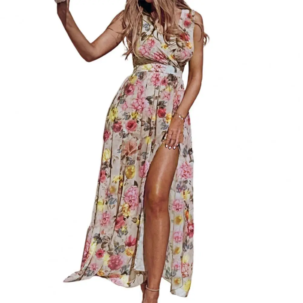 Women Bohemian Midi Dress Fashion Vintage Flower Printing Sleeveless Polyester Split Design Dresses Summer 2021 платье
Women Bohemian Midi Dress Fashion Vintage Flower Printing Sleeveless Polyester Split Design Dresses Summer 2021 платье