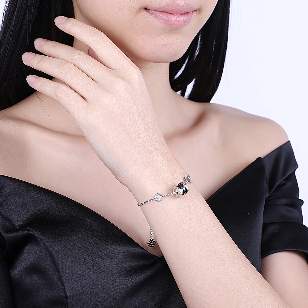 SILVERHOO 925 Sterling Silver Women's Bracelet Trendy Ceramics Scroll Wheel Charm Bracelets Female Luxury Jewelry Birthday Gift
SILVERHOO 925 Sterling Silver Women's Bracelet Trendy Ceramics Scroll Wheel Charm Bracelets Female Luxury Jewelry Birthday Gift