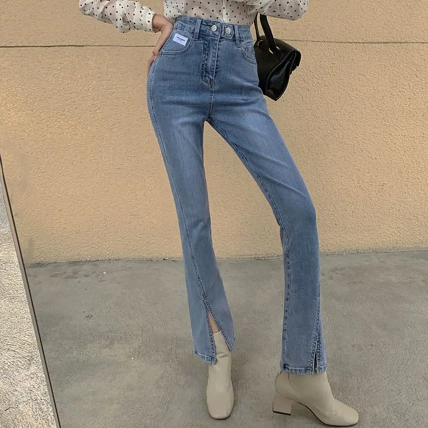 동대문 Denim Split Flare Jeans New Slim Pants High Waist Straight 2021 Cowboy All Match Fashion OL Chic Women Plus Size
동대문 Denim Split Flare Jeans New Slim Pants High Waist Straight 2021 Cowboy All Match Fashion OL Chic Women Plus Size