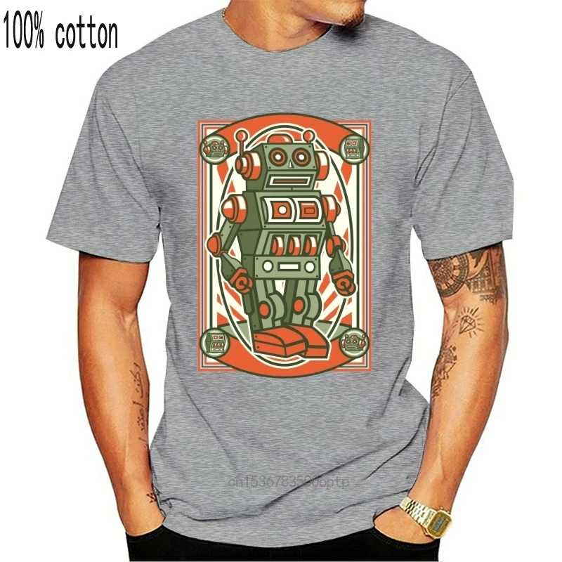 Vintage Robot T-Shirt 100% Cotton Premium Tee New For Youth Middle-Age The Elder Tee Shirt
Vintage Robot T-Shirt 100% Cotton Premium Tee New For Youth Middle-Age The Elder Tee Shirt