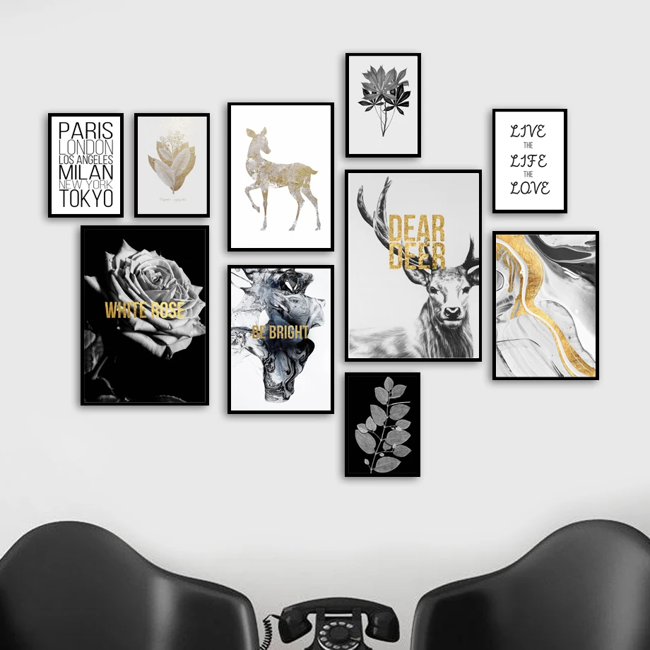 Deer Rose Flower Plant Leaves Black White Wall Art Canvas Painting Nordic Posters And Prints Wall Pictures For Living Room Decor
Deer Rose Flower Plant Leaves Black White Wall Art Canvas Painting Nordic Posters And Prints Wall Pictures For Living Room Decor