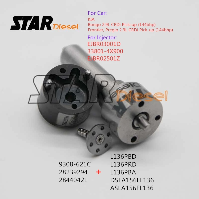 Injector Nozzle L136PBD L136PRD Valve 9308-621C 28239294 28440421 Repair Kit 7135-660 For KIA EJBR03001D 33801-4X900 EJBR02501Z
Injector Nozzle L136PBD L136PRD Valve 9308-621C 28239294 28440421 Repair Kit 7135-660 For KIA EJBR03001D 33801-4X900 EJBR02501Z