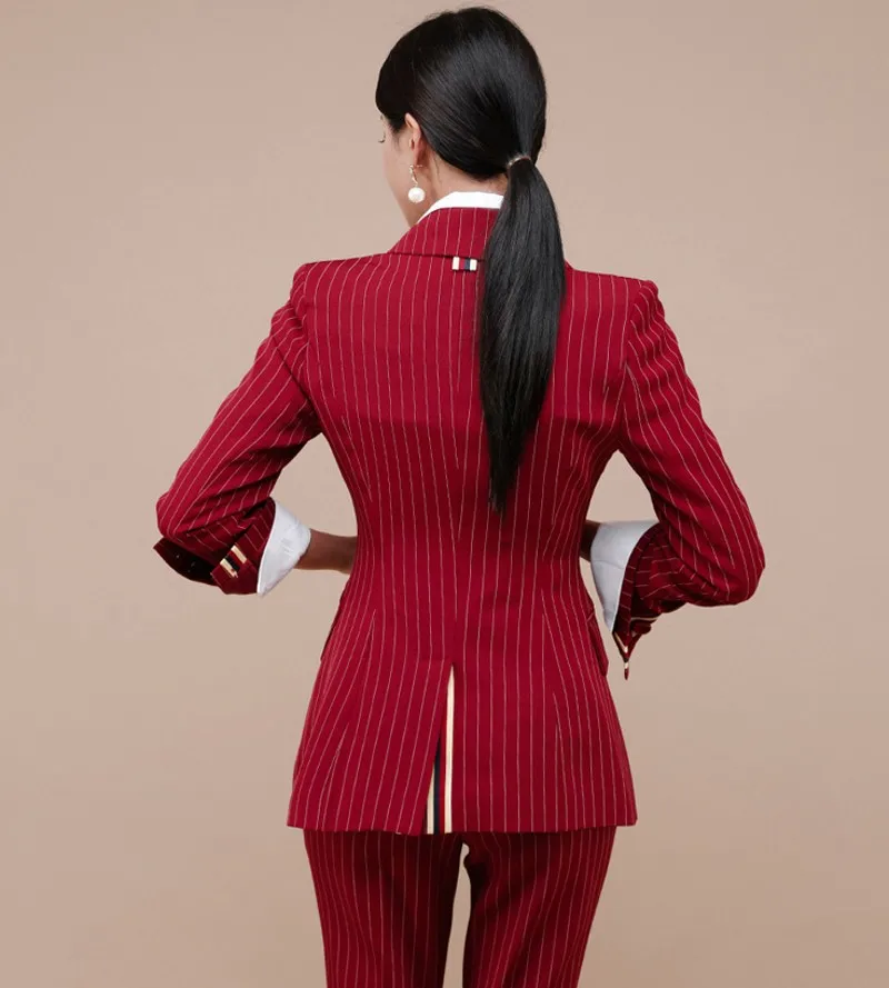 NEW Work stripe Irregular Women Suits Single Breasted Slim Pant Suits Blazer Jacket and Pencil Pant Office Lady 2 Pieces se
NEW Work stripe Irregular Women Suits Single Breasted Slim Pant Suits Blazer Jacket and Pencil Pant Office Lady 2 Pieces se