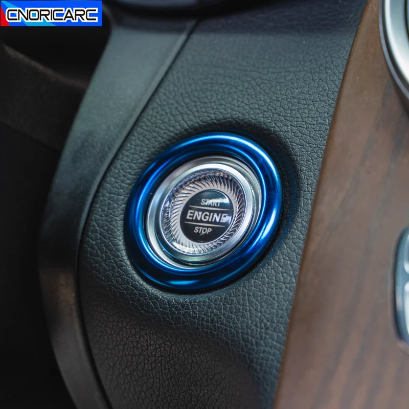

Car Styling Console Engine Key Start Stop Button Circle Decoration Sticker Trim For Mercedes Benz C E Class W205 W213 GLC X253