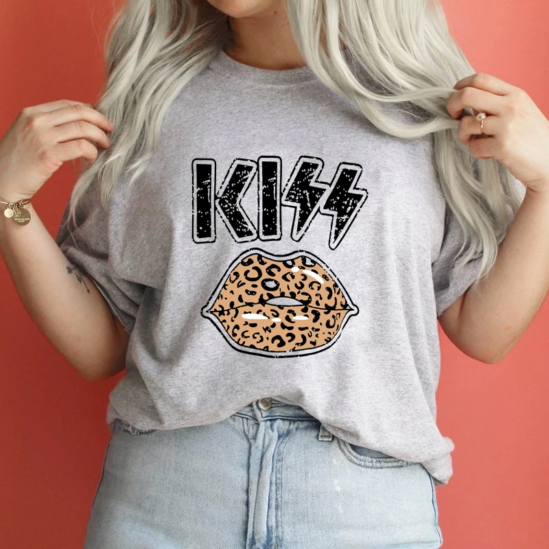 Leopard Printed Kiss Lips T-Shirt Trendy Women Tumblr Graphic Tees Tops Funny Summer Short Sleeve 90s Hipster Tshirt Streetwear
Leopard Printed Kiss Lips T-Shirt Trendy Women Tumblr Graphic Tees Tops Funny Summer Short Sleeve 90s Hipster Tshirt Streetwear