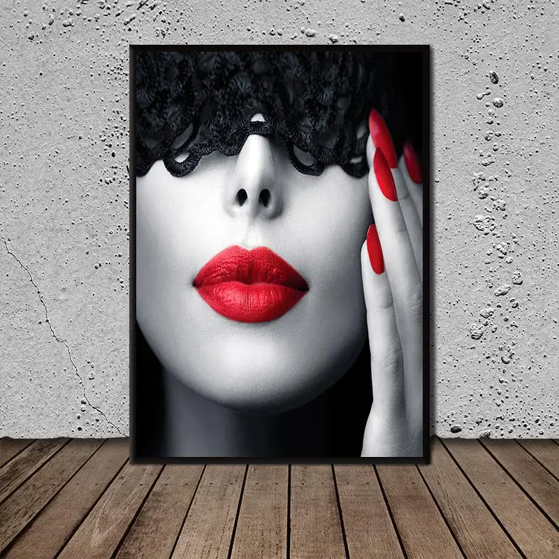 Modern Poster Red Lipped Woman Poster Wall Art Canvas Painting Wall Art for Living Room Home Decor
Modern Poster Red Lipped Woman Poster Wall Art Canvas Painting Wall Art for Living Room Home Decor