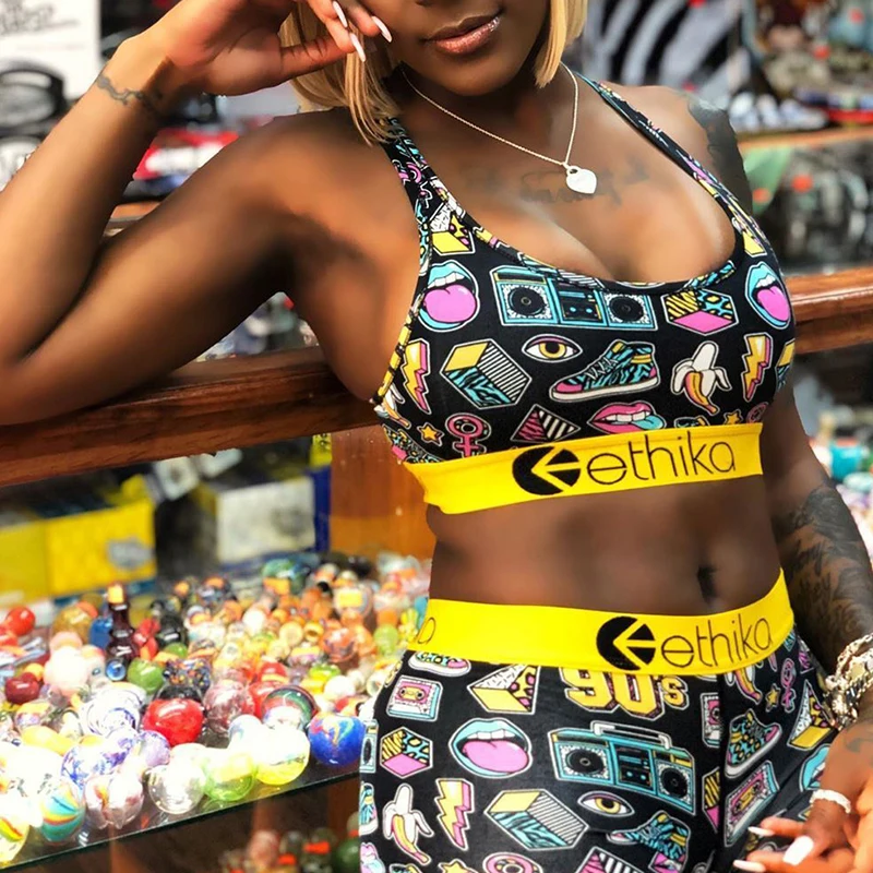 ETHIKA 2021 Women's Clothing Summer Sleeveless Short Pant Cartoon Shorts 2PCs Set Swimwear Beach Clothing Ladies Women Bikini
ETHIKA 2021 Women's Clothing Summer Sleeveless Short Pant Cartoon Shorts 2PCs Set Swimwear Beach Clothing Ladies Women Bikini