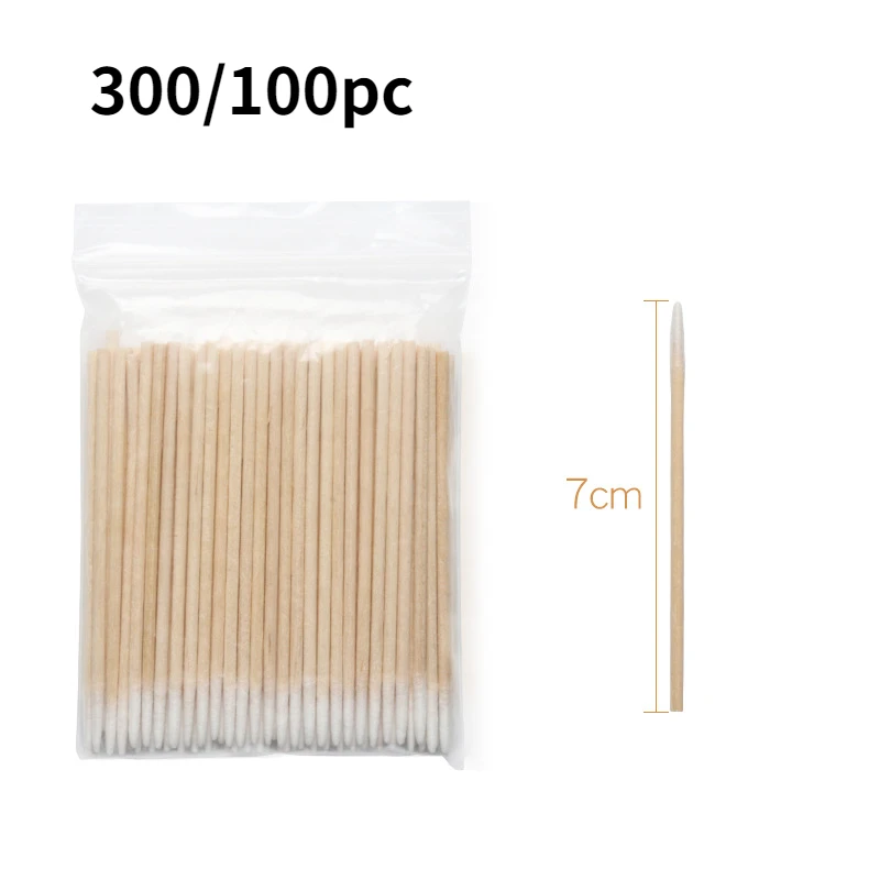 300pc Disposable Cotton Swab Lint Free Micro Brushes Wood Cotton Buds Swabs Ear Clean Stick Eyelash Extension Glue Removing Tool
300pc Disposable Cotton Swab Lint Free Micro Brushes Wood Cotton Buds Swabs Ear Clean Stick Eyelash Extension Glue Removing Tool