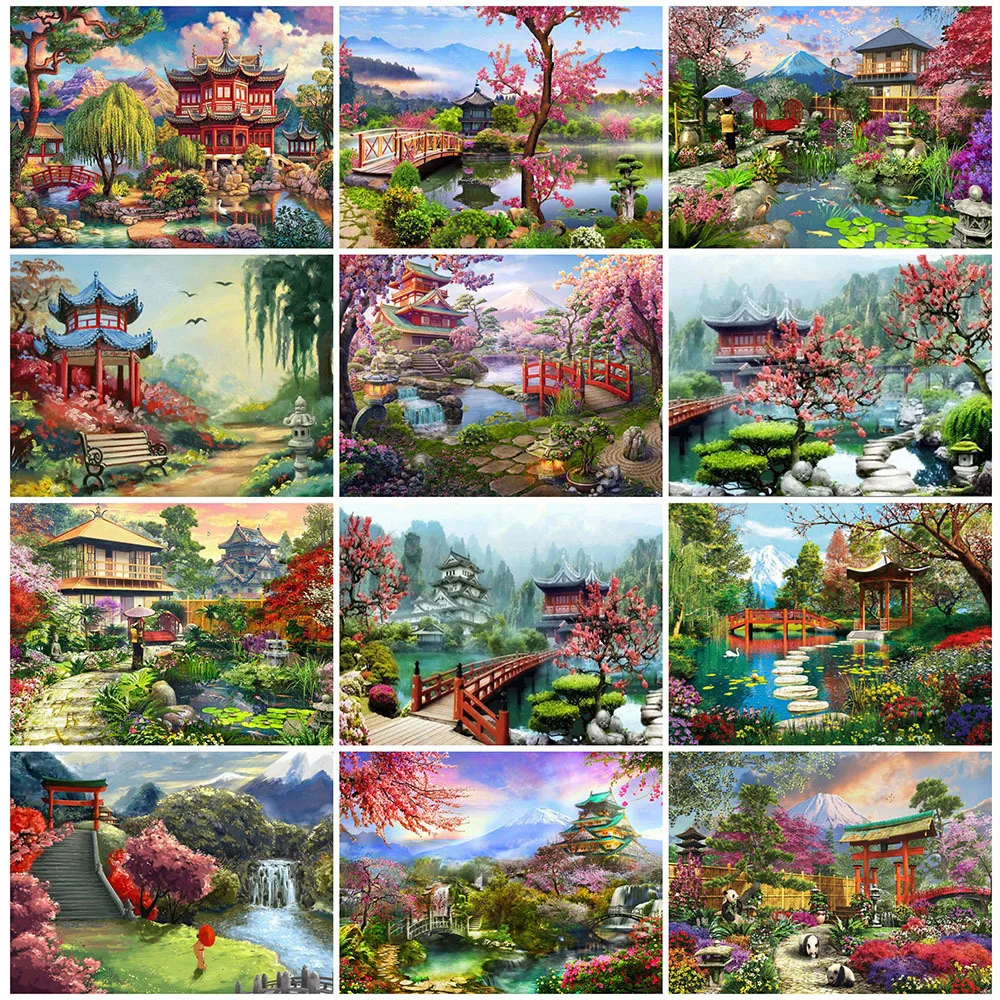5D DIY Diamond Painting House Diamond Embroidery Cherry Blossoms Landscape Cross Stitch Rhinestone Picture Home Decoration
5D DIY Diamond Painting House Diamond Embroidery Cherry Blossoms Landscape Cross Stitch Rhinestone Picture Home Decoration