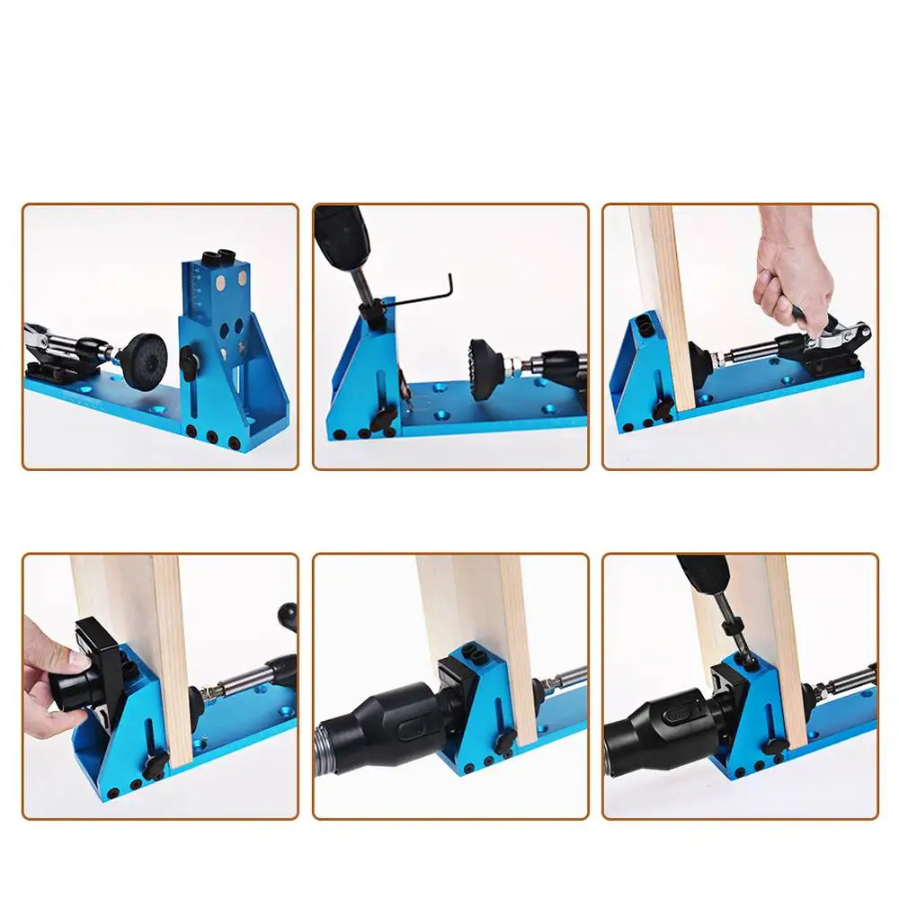 DANIU Pocket Hole Jig System 9.5mm Hole Guide With Toggle Clamp Dust Removal Port For Carpentry WoodWorking Tools
DANIU Pocket Hole Jig System 9.5mm Hole Guide With Toggle Clamp Dust Removal Port For Carpentry WoodWorking Tools