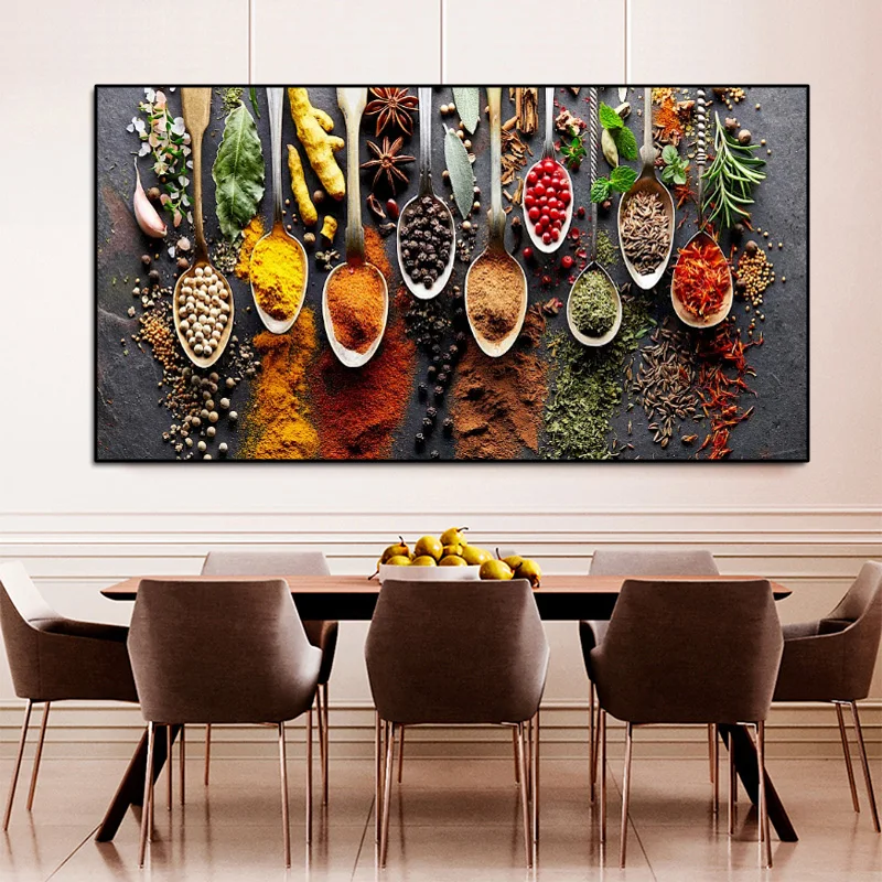 Food Painting Modern Spices Poster Canvas Scandinavian Wall Art HD Printed For Kitchen Restaurant Home Decoration NO Frame
Food Painting Modern Spices Poster Canvas Scandinavian Wall Art HD Printed For Kitchen Restaurant Home Decoration NO Frame