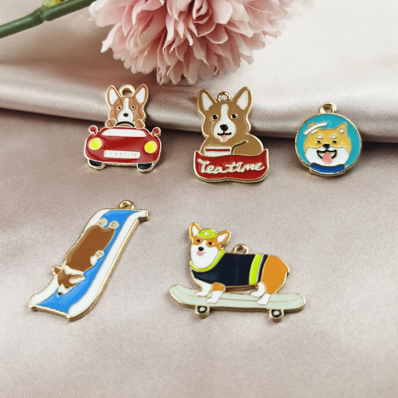 10pcs/lot Cartoon Skateboard Dogs Driver Car Puppy Enamel Charms Pendants Handmade Craft Metal Charm for DIY Jewelry Making Cute
10pcs/lot Cartoon Skateboard Dogs Driver Car Puppy Enamel Charms Pendants Handmade Craft Metal Charm for DIY Jewelry Making Cute