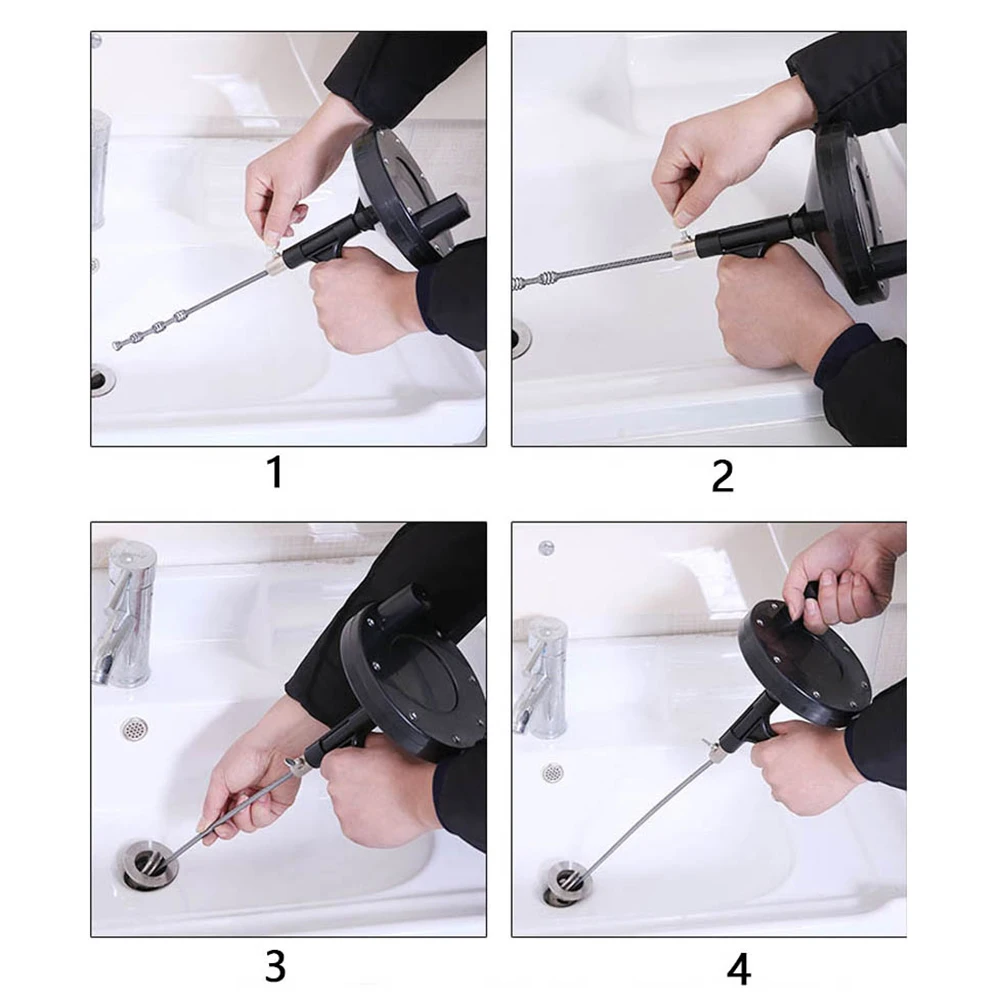 Black Kitchen Toilet Sewer Blockage Hand Tool Pipe Kitchen Cleaning Toilet Pipe 5m Drains Dredge Cleaner Sink Cleaning Tool
Black Kitchen Toilet Sewer Blockage Hand Tool Pipe Kitchen Cleaning Toilet Pipe 5m Drains Dredge Cleaner Sink Cleaning Tool