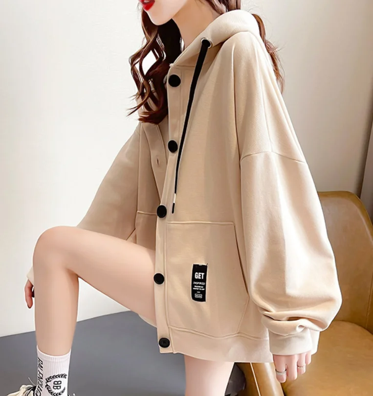 Coat spring and autumn clothes hooded casual jacket women's cardigan Korean trend women clothing Hoodies & Sweatshirts
Coat spring and autumn clothes hooded casual jacket women's cardigan Korean trend women clothing Hoodies & Sweatshirts