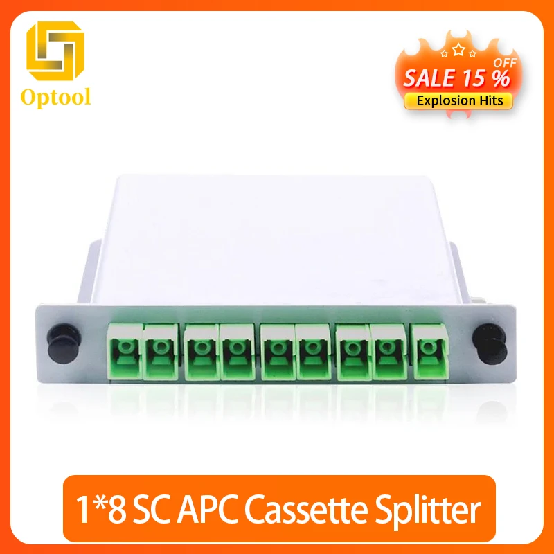 Оптоволоконный разветвитель SC APC PLC 1X8 SC PLC, плоский распределитель оптического соединения, разветвитель 
Оптоволоконный разветвитель SC APC PLC 1X8 SC PLC, плоский распределитель оптического соединения, разветвитель