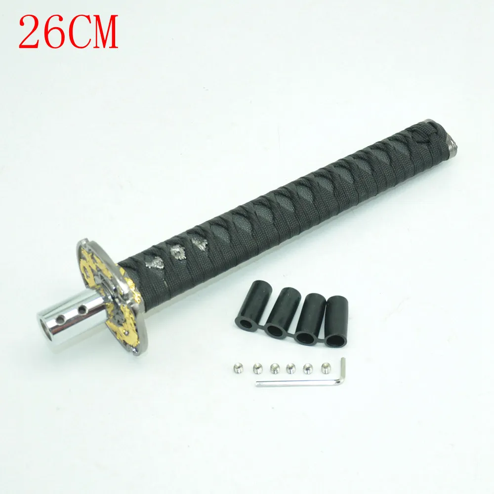 Универсальная Удлиненная ручка переключения передач JDM с мечом самурая, 260 мм, металлический Утяжелитель катаны, спортивный с отверстием 12 мм
Универсальная Удлиненная ручка переключения передач JDM с мечом самурая, 260 мм, металлический Утяжелитель катаны, спортивный с отверстием 12 мм