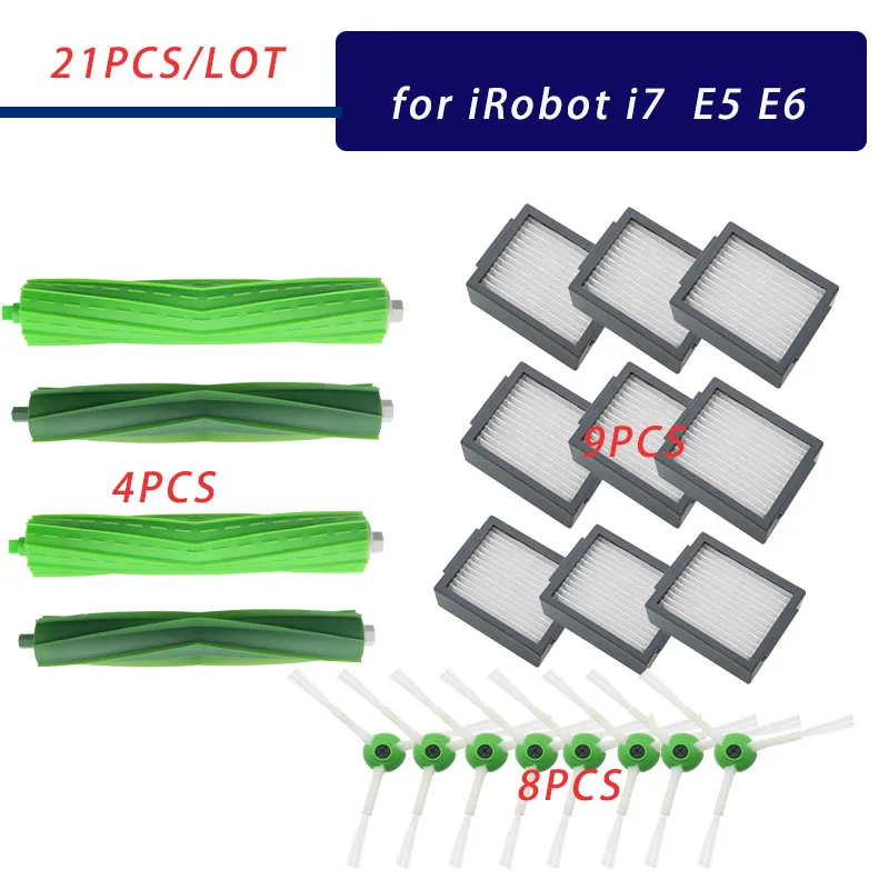 Accessories Brush Roll Side Brush Hepa Filter for iRobot Roomba i7 E5 E6 I Series Robot Vacuum Cleaner Replacement Spare Parts
Accessories Brush Roll Side Brush Hepa Filter for iRobot Roomba i7 E5 E6 I Series Robot Vacuum Cleaner Replacement Spare Parts