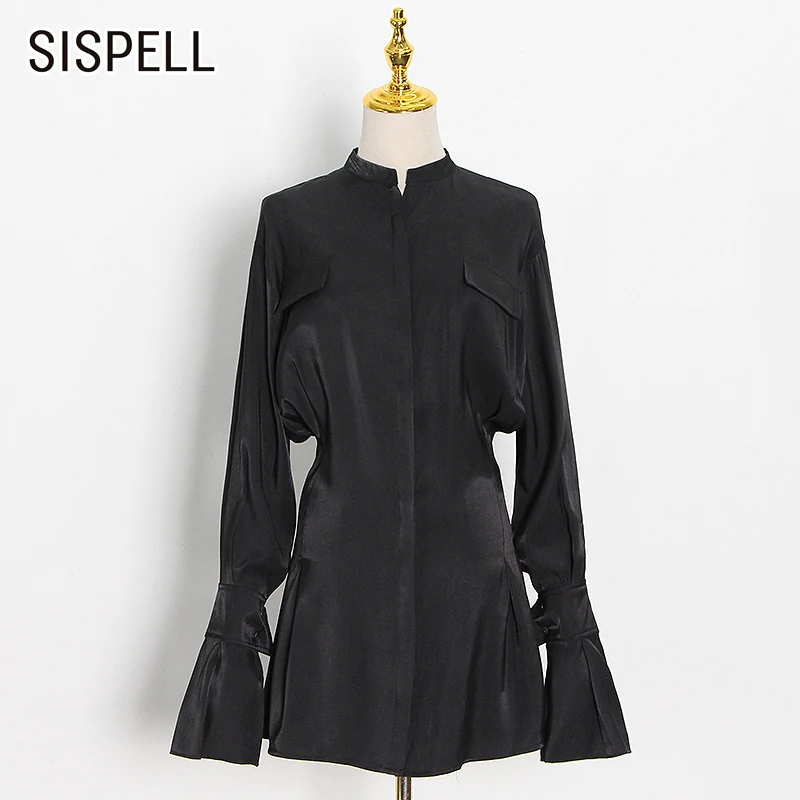 SISPELL Solid Color Shirt Dresses For Female Stand Collar Long Sleeve High Waist Slimming Women's Casual Dress Fashion New
SISPELL Solid Color Shirt Dresses For Female Stand Collar Long Sleeve High Waist Slimming Women's Casual Dress Fashion New
