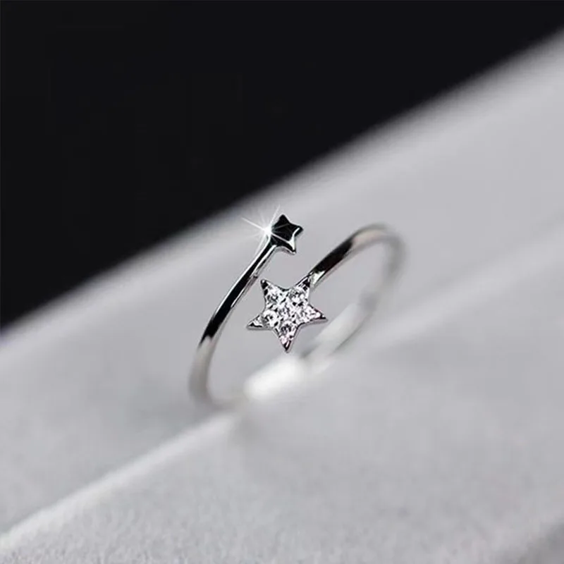 VENTFILLE 925 Sterling Silver Zircon Star Open Ring Women Fashion All-match Simple And Exquisite Jewelry Gift
VENTFILLE 925 Sterling Silver Zircon Star Open Ring Women Fashion All-match Simple And Exquisite Jewelry Gift
