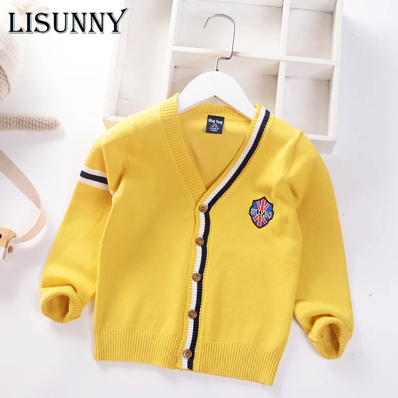 Children Cardigan Knitted Jacket 2021 Autumn V-neck Sweater Boy Baby Sweaters Kids Clothing Coat Striped Single Breasted Toddler 
Children Cardigan Knitted Jacket 2021 Autumn V-neck Sweater Boy Baby Sweaters Kids Clothing Coat Striped Single Breasted Toddler