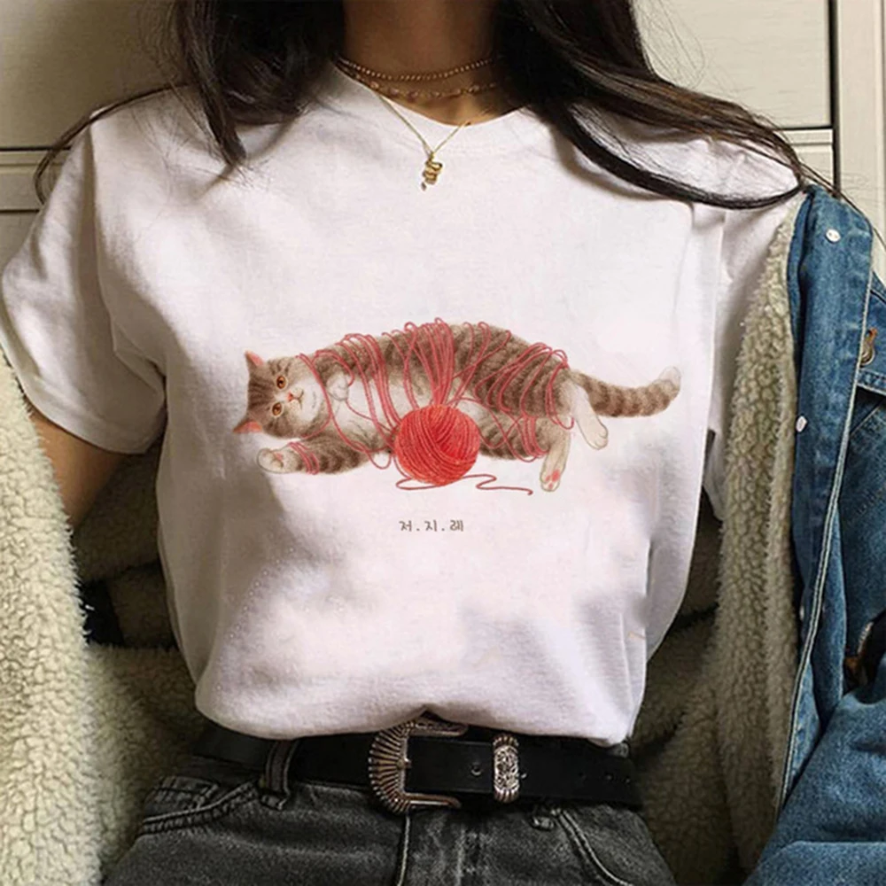 Summer new print women's T-shirt cotton Harajuku summer women's top T-shirt lady girl funny round collar T-shirt fashionable
Summer new print women's T-shirt cotton Harajuku summer women's top T-shirt lady girl funny round collar T-shirt fashionable