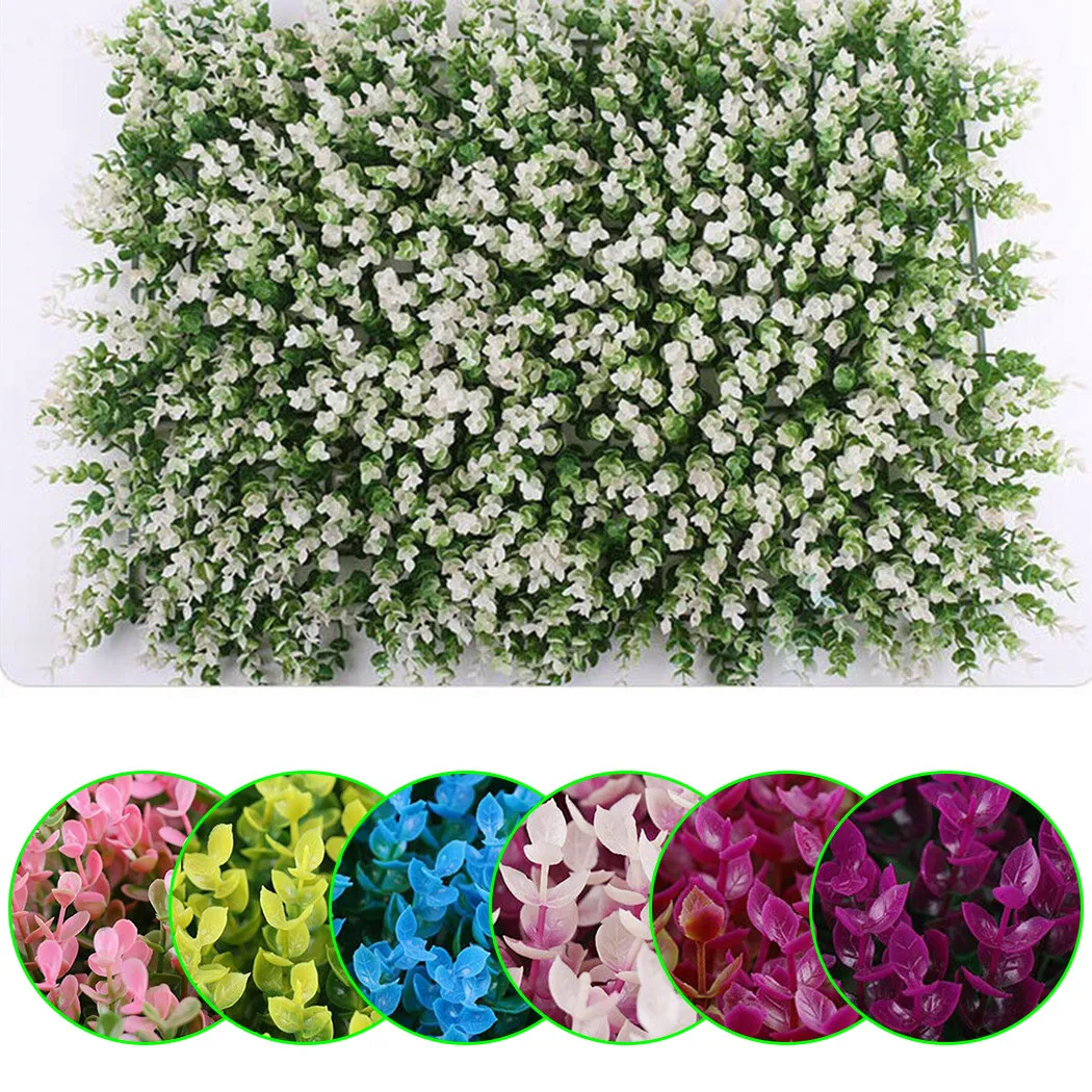 

1pcs Artificial Mat Grass Lawns PVC Plastic 40*60 Cm Wall Hedge Fence Foliage Panel Home Wedding Decor
