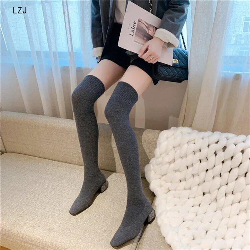 LZJ 2019 Sexy Party Boots Fashion Suede Leather Shoes Women Over The Knee Heels Boots Stretch Winter High Boots Botas Size 35-39
LZJ 2019 Sexy Party Boots Fashion Suede Leather Shoes Women Over The Knee Heels Boots Stretch Winter High Boots Botas Size 35-39