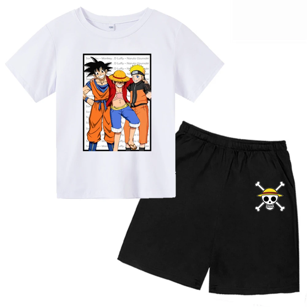New One pieces Luffy Goku Tshirt Kids Anime Boy Summer Set 2pc Fashion Clothes Boys Cartoon T-shirt Girls Cotton suit
New One pieces Luffy Goku Tshirt Kids Anime Boy Summer Set 2pc Fashion Clothes Boys Cartoon T-shirt Girls Cotton suit