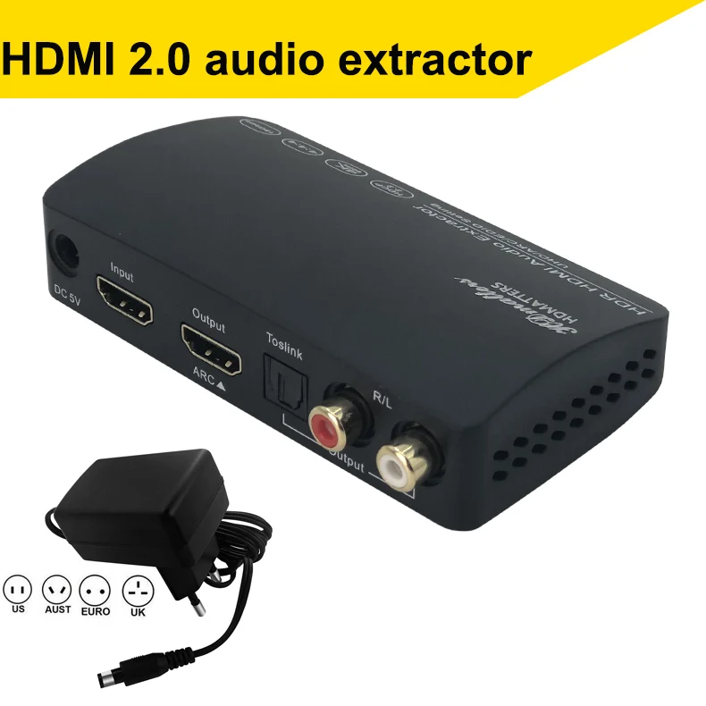 UHD HDMI 2 0 сплиттер Коммутатор аудио экстрактор HDR 4K 60HZ HDCP совместимый для PS4 pro apple TV 5