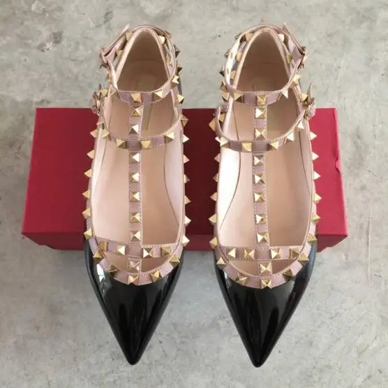 Genuine Leather Women Ballet flats Top Quality Women strap rivets Pointed toe Shoes Soft Breathable Women's Flats Shoes 35-42
Genuine Leather Women Ballet flats Top Quality Women strap rivets Pointed toe Shoes Soft Breathable Women's Flats Shoes 35-42