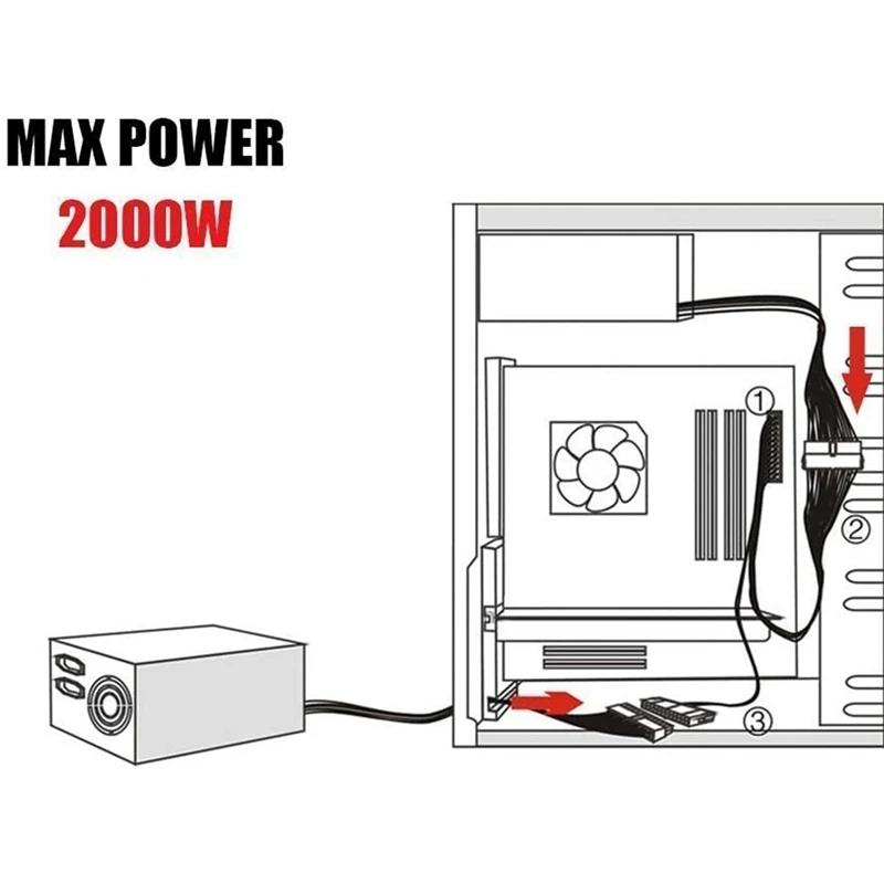24Pin Dual PSU ATX Sync Power Supply Adapter Cable for Ether Mining 30cm
24Pin Dual PSU ATX Sync Power Supply Adapter Cable for Ether Mining 30cm